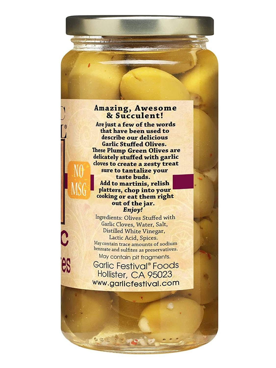 Olives Garlic Stuffed Garlic Festival 9.5 oz $12.98