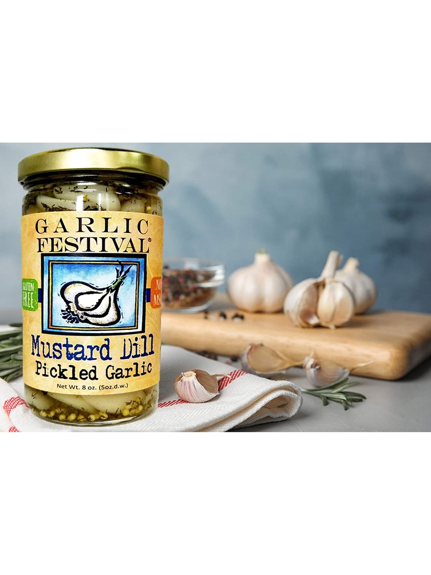 Pickled Garlic Mustard Dill 8 oz Garlic Festival Foods