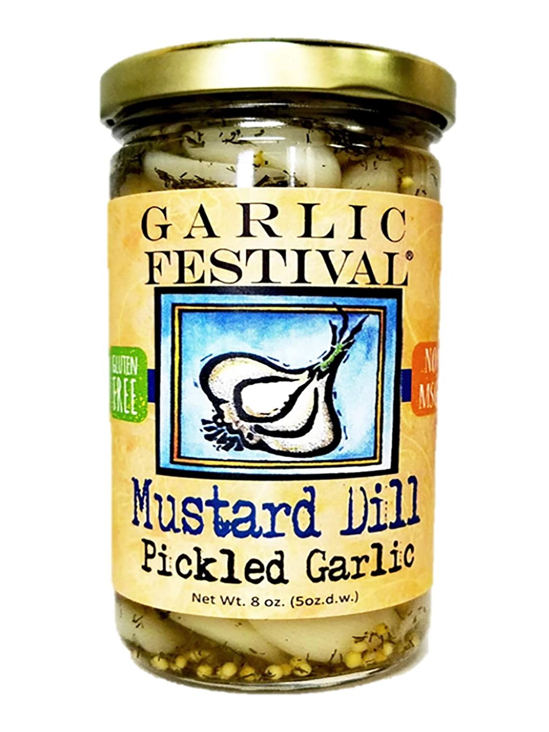 Pickled Garlic Mustard Dill 8 oz Garlic Festival Foods