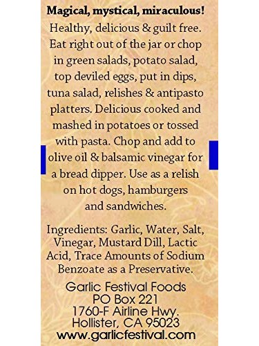 Pickled Garlic Mustard Dill 8 oz Garlic Festival Foods