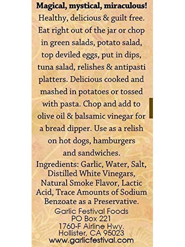 Pickled Garlic Smoked Garlic Fesitval Foods 32 oz $22.98