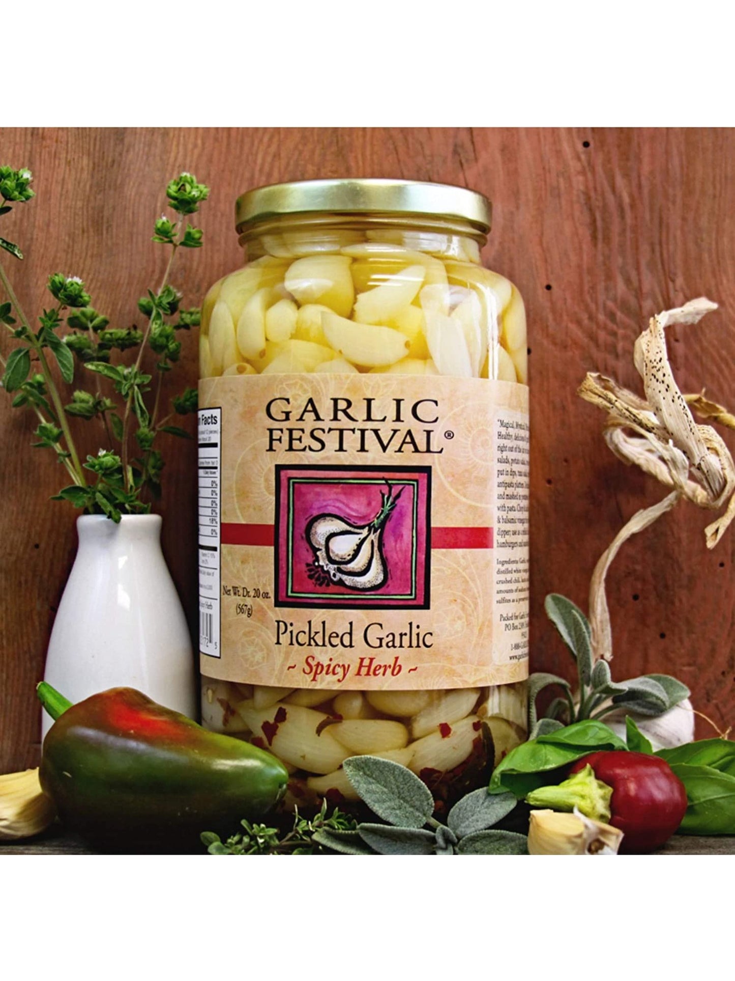 Pickled Garlic Spicy Herb Garlic Festival 32 oz $22.98