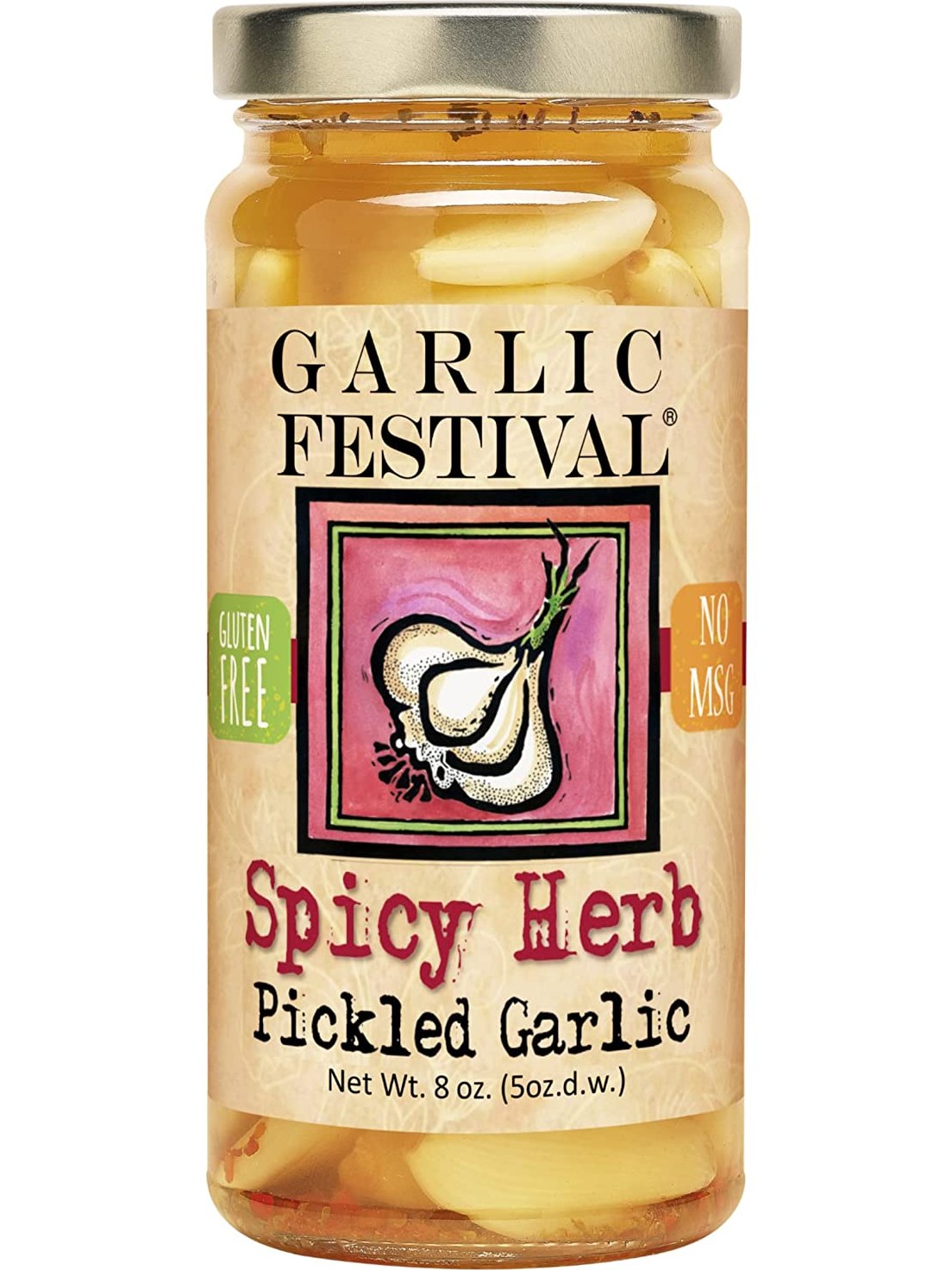 Pickled Garlic Spicy Herb Garlic Festival Foods 8 oz $9.98