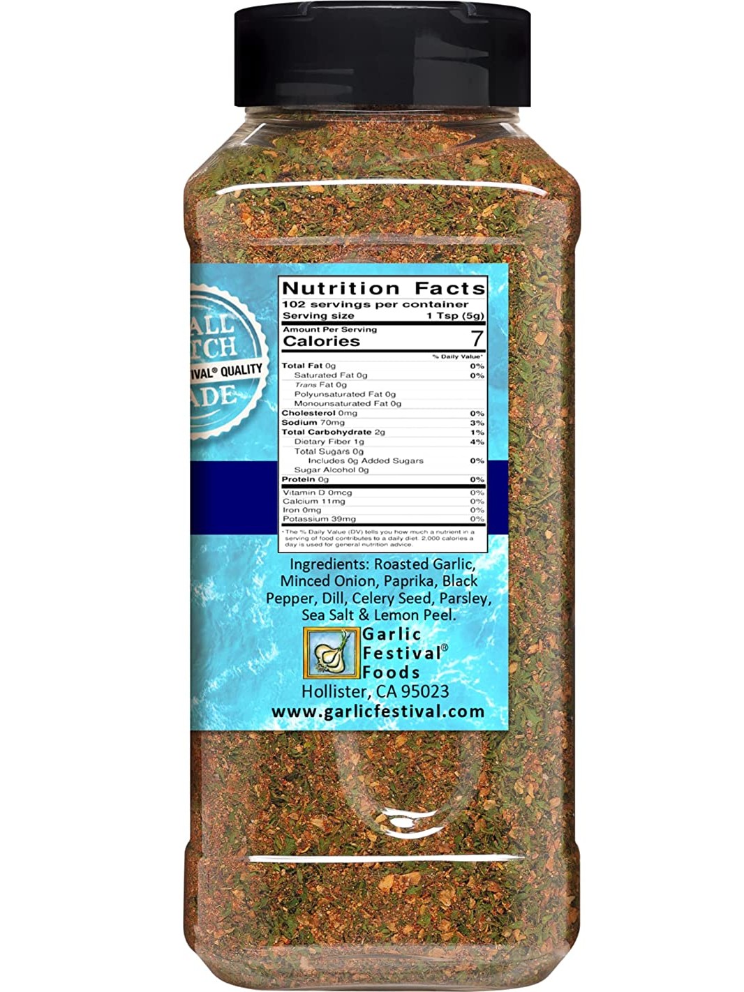 Seattle Style Seafood Seasoning 1 lb 2 oz Garlic Festival Foods $32.98