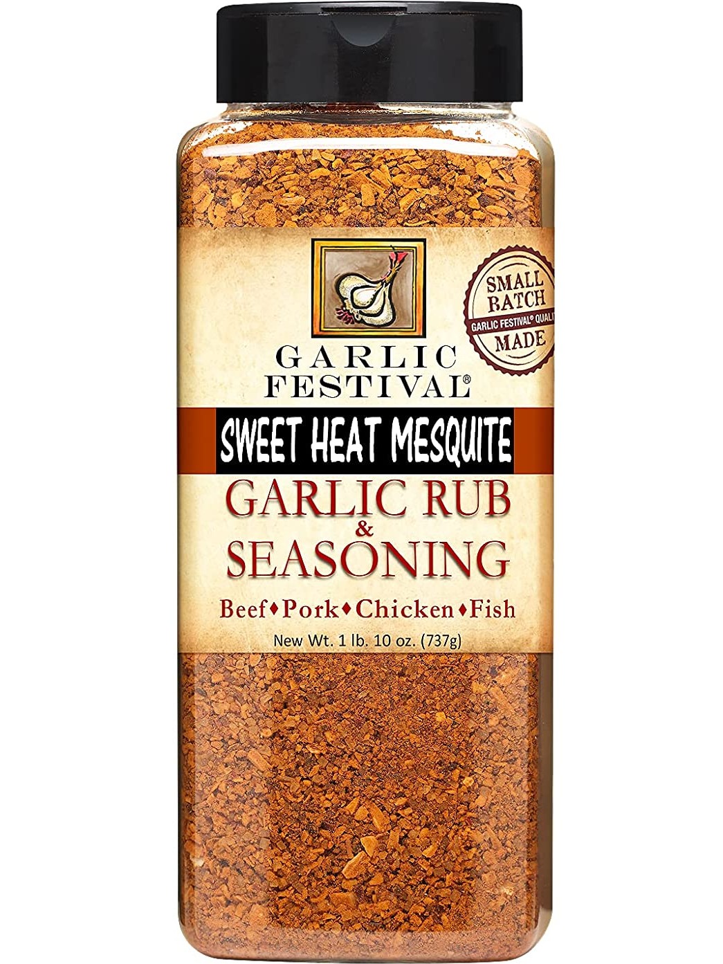 Sweet Heat Mesquite Garlic Rub & Seasoning 1lb10oz Garlic Festival Foods $32.98