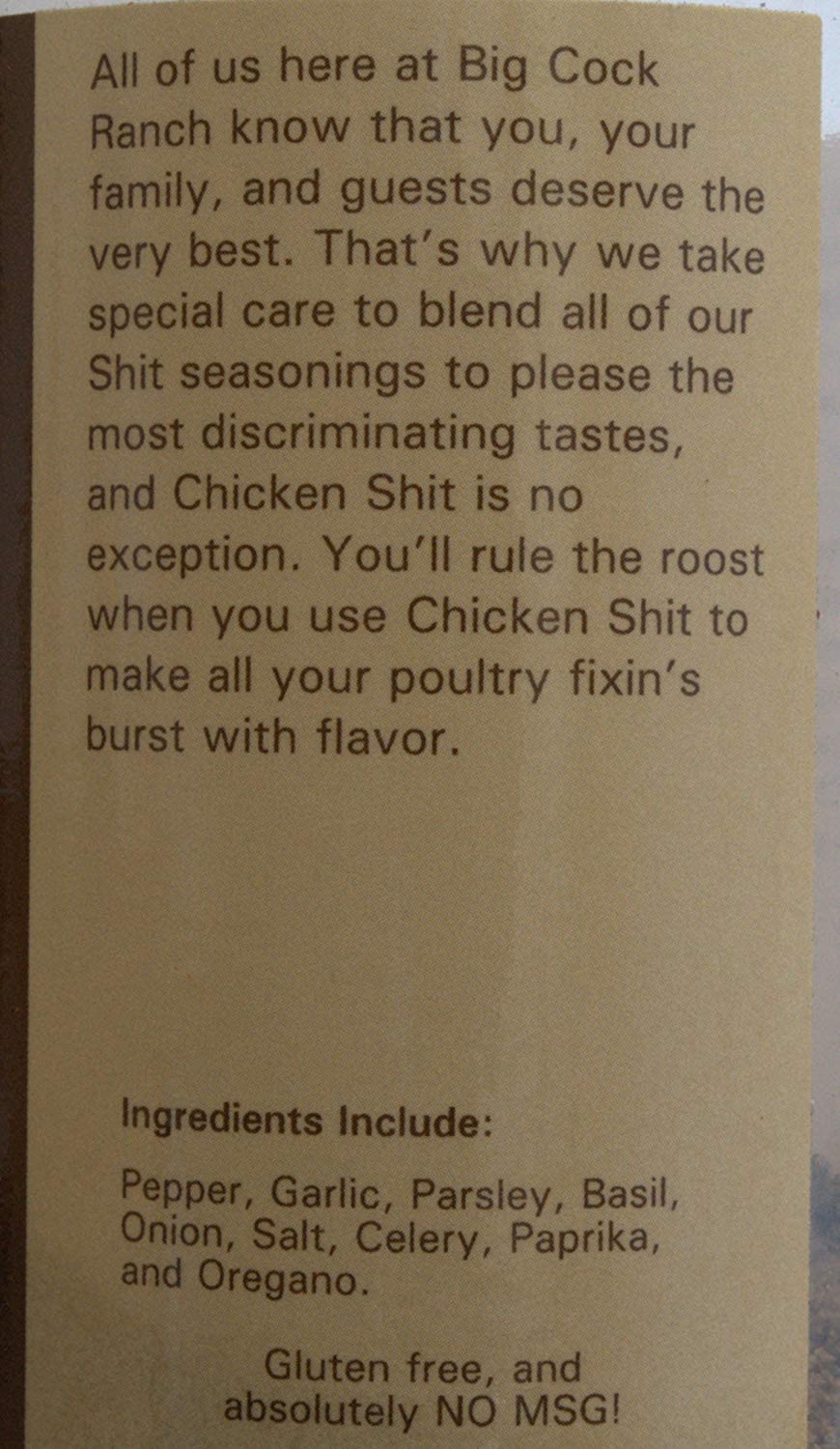 BCR Chicken Shit Seasoning 9oz $16.98