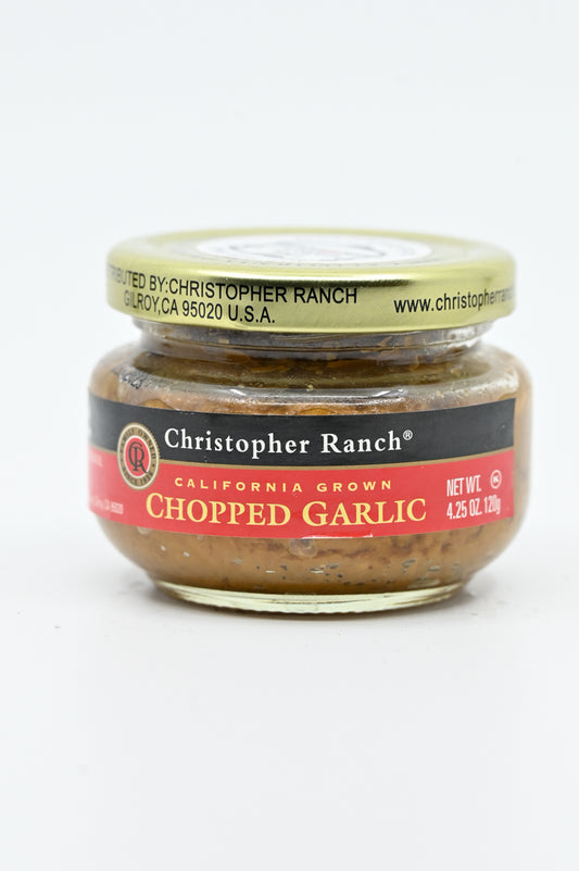 Chopped Garlic Christopher Ranch Gilroy California 4.25 oz $3.98
