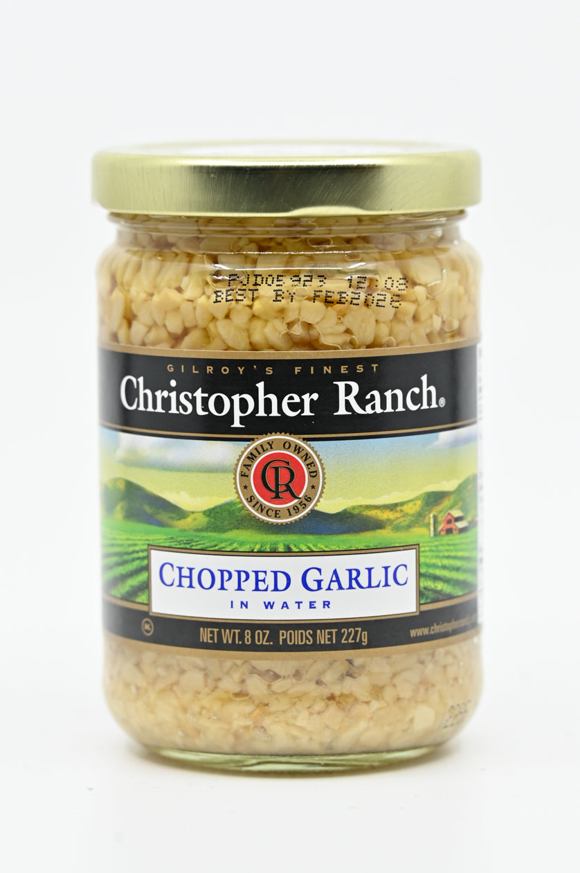 Chopped Garlic in Water Christopher Ranch Gilroy California 8 oz $6.98
