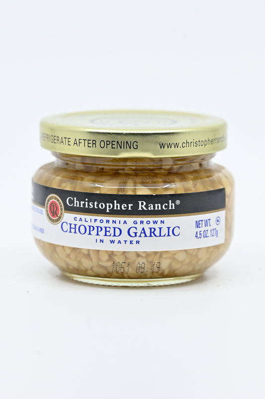 Chopped Garlic in Water Christopher Ranch Gilroy California 4.25 oz $3.98