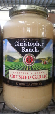 Crushed Garlic Christopher Ranch Gilroy California 32 oz Best Deal 37 cents per oz $11.98