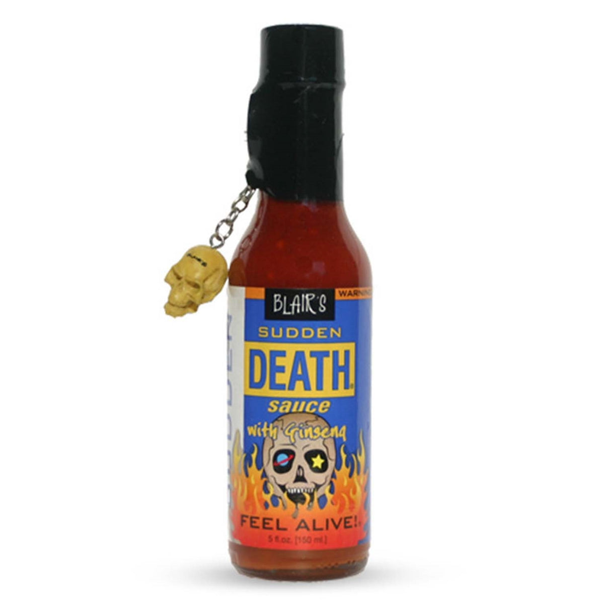 Hot Sauce Blair’s Sudden Death with Ginseng in a cardboard Coffin Skull Keychain 5 oz Heat 10 $23.98
