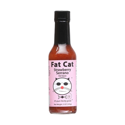 Hot Sauce Fat Cat Strawberry Serrano 5 oz Heat 5 $7.98