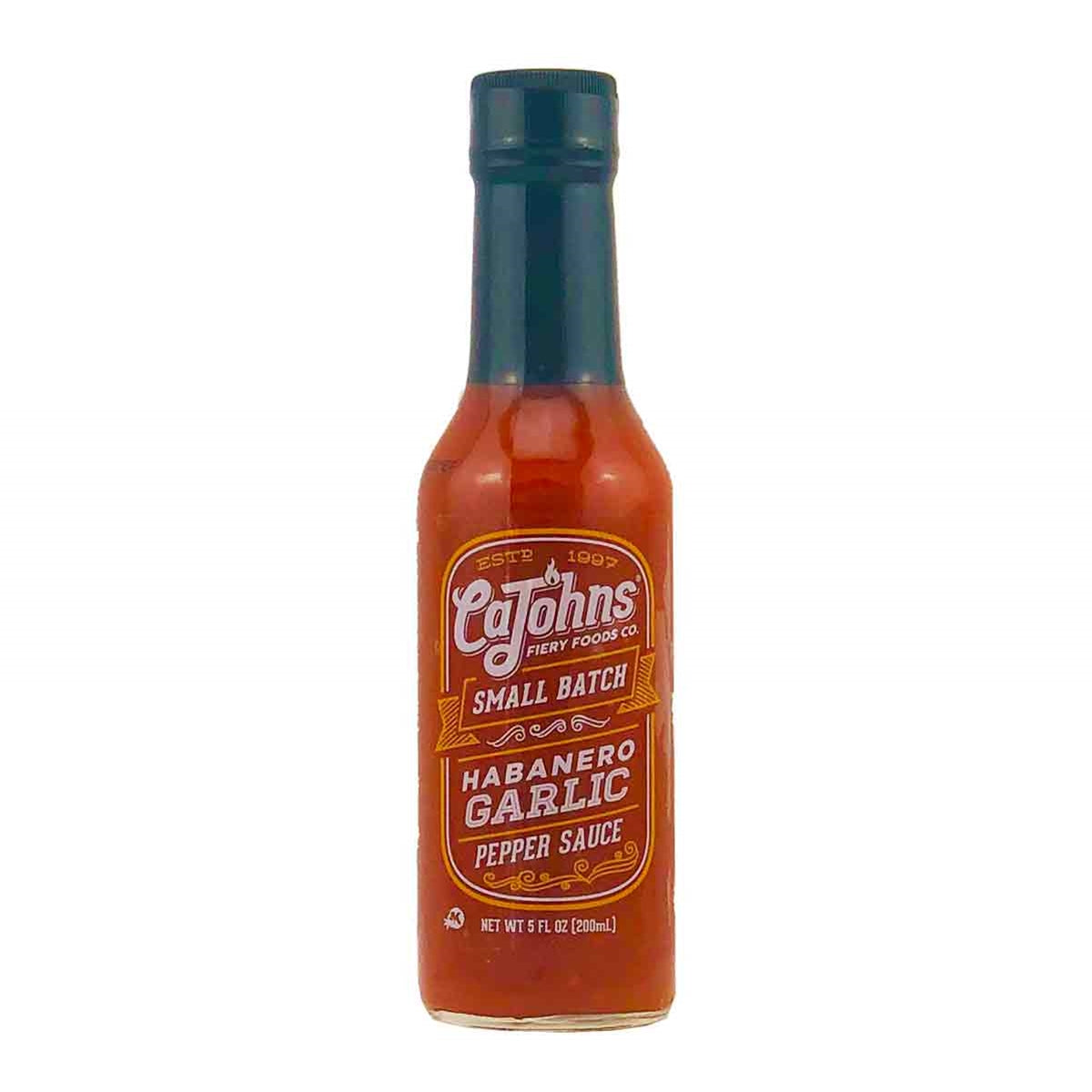 Hot Sauce CaJohns Small Batch Habanero Garlic 5 oz Heat 8 $7.98