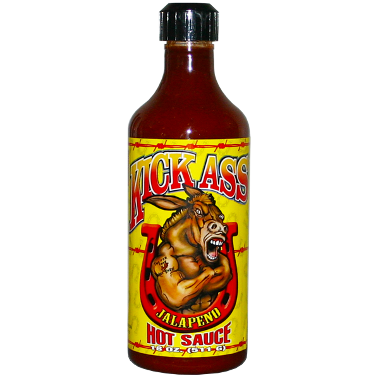 Hot Sauce Ass Kickin Kick Ass Jalapeno Heat 6 Big Plastic Great Value 18 oz bottle $10.98