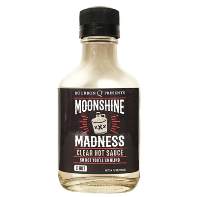 Hot Sauce Moonshine Madness Clear 3.4 oz Heat 5 $6.98