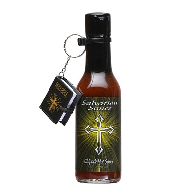 Hot Sauce Salvation Sauce Chipotle with Mini Bible Keyring Heat 8 $13.98