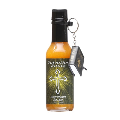 Hot Sauce Salvation Sauce Mini Bible keychain Mango Pineapple 5 oz Heat 4 $11.98