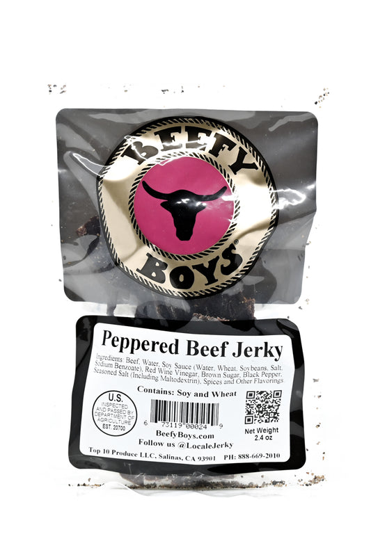 Jerky Peppered Beef Jerky Beefy Boys 2.4 oz $16.98