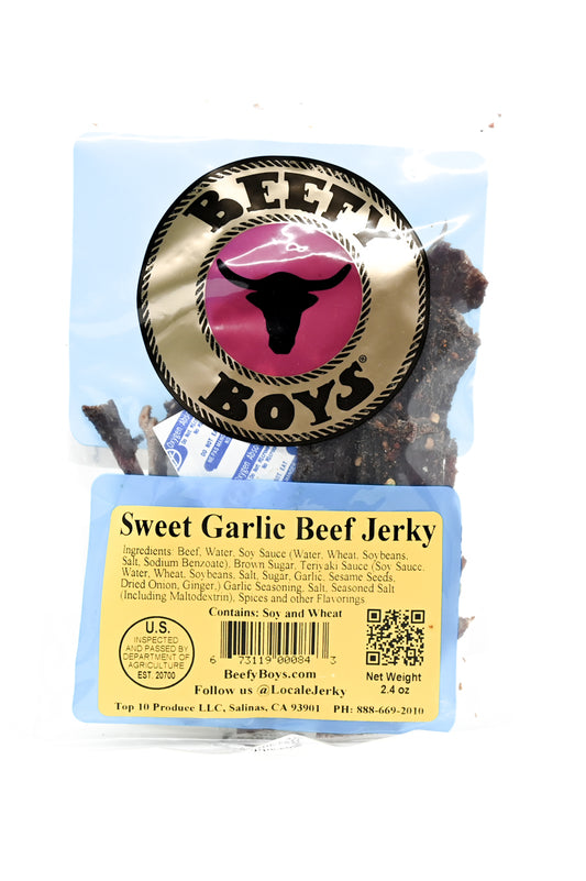 Jerky Sweet Garlic Beef Jerky Beefy Boys 2.4 oz $16.98