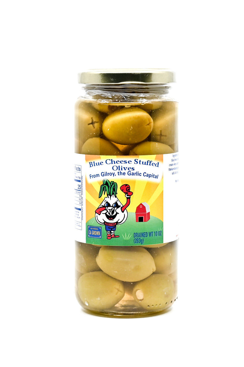 Olives Blue Cheese Stuffed Olives Garlic Dude by The Garlic Shoppe 10 oz drained at $10.98