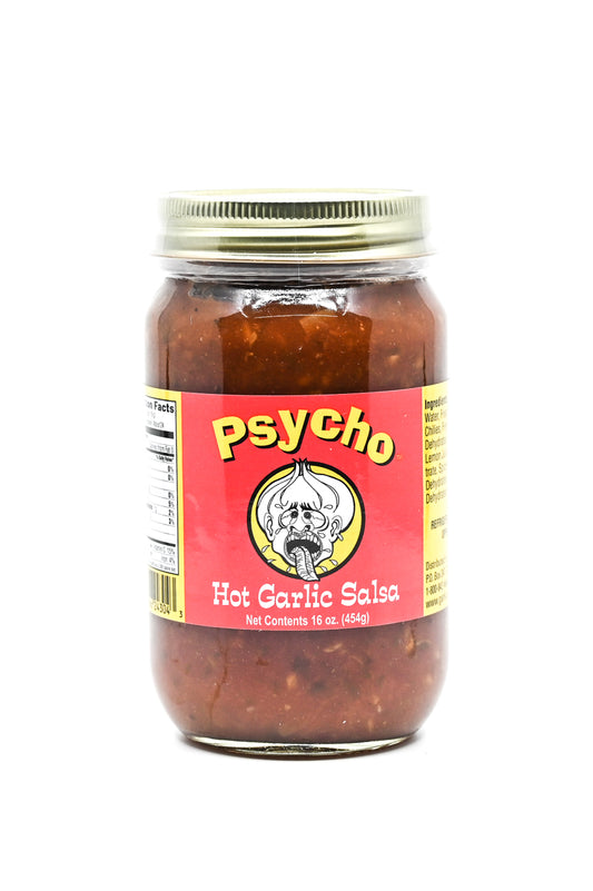 PSYCHO Garlic Salsa by The Garlic Shoppe 16 oz $8.98