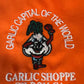 圍裙 Garlic Capital of the World Garlic Dude Logo Garlic Shoppe Gilroy CA 刺繡