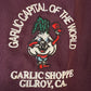 Aprons Garlic Capital of the World Garlic Dude Logo Garlic Shoppe Gilroy CA Embroidered $24.98