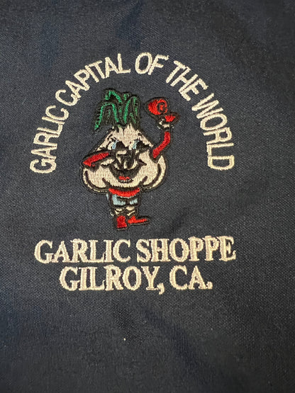 Aprons Garlic Capital of the World Garlic Dude Logo Garlic Shoppe Gilroy CA Embroidered $24.98