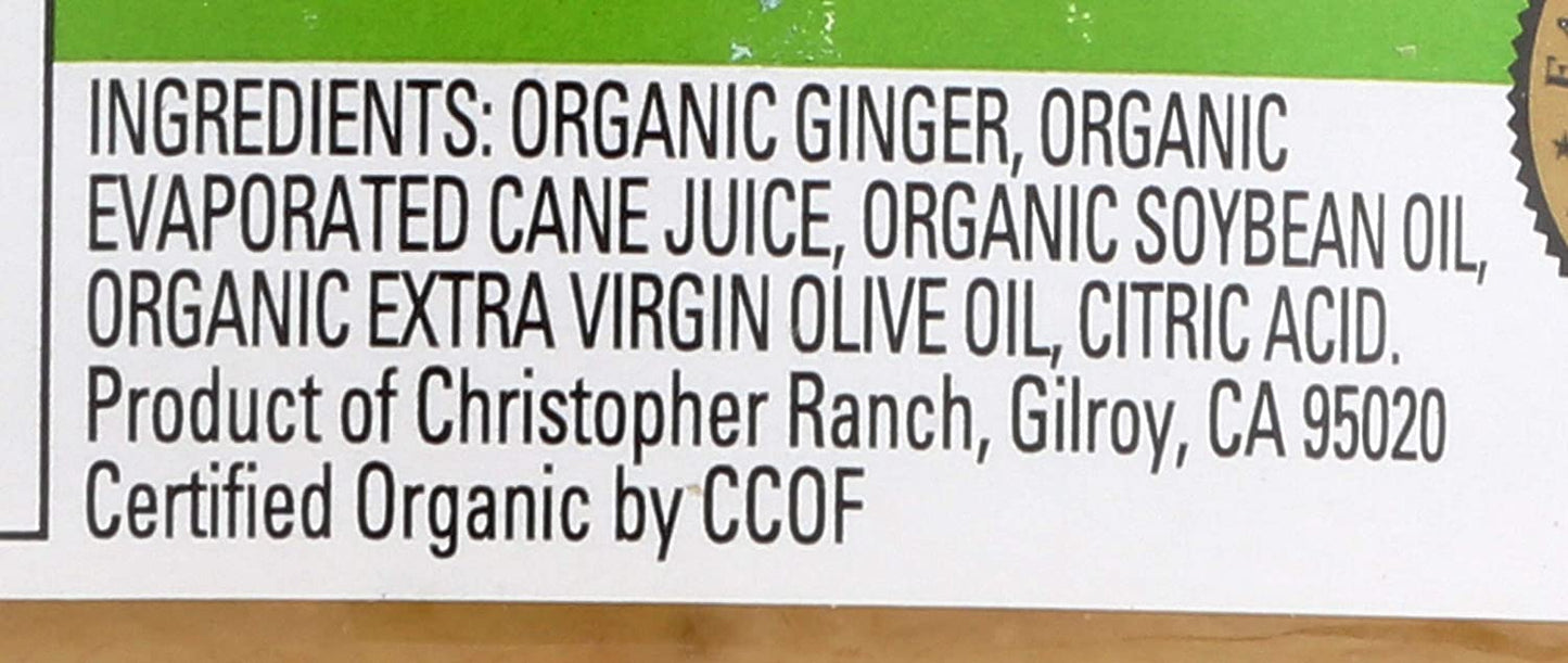 Chopped Ginger Organic Christopher Ranch Gilroy California 4.25 oz $4.98