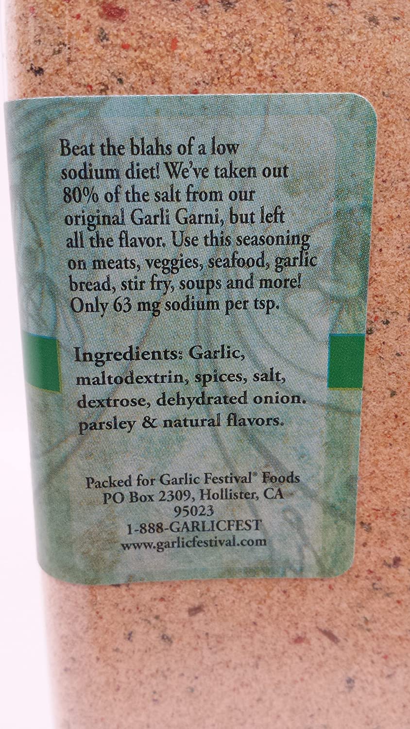 Seasoning Garli Garni 80% Less Salt Garlic Festival Foods 1 lb 8 oz $32.98