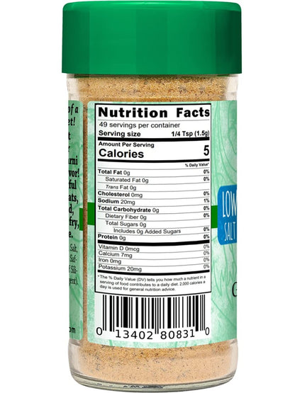 Seasoning Garli Garni Low Salt 80% Less Salt All Purpose 2.6 oz Garlic Festival Foods $9.98