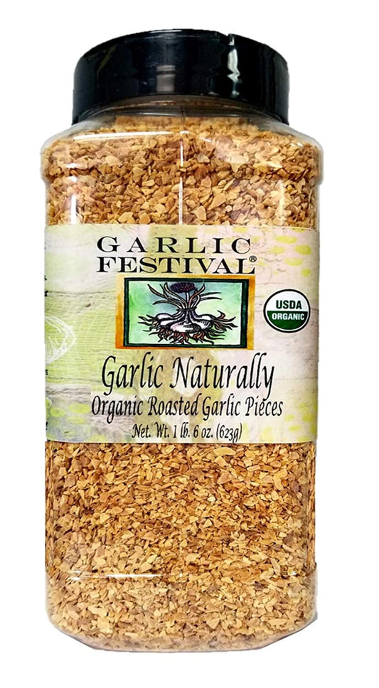 Garlic Naturally USDA ORGANIC Roasted Garlic Pieces Garlic Festival Foods 1 lb 7 oz $32.98