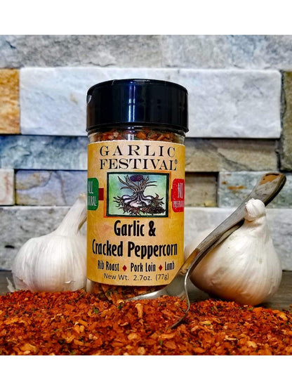 Seasoning Garlic & Cracked Peppercorn 2.7 oz Garlic Festival Foods $8.98