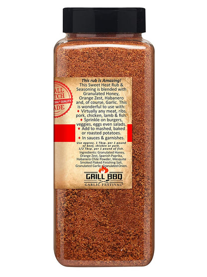 Seasoning Honey Habanero Garlic Rub & Seasoning Garlic Festival Foods 1 lb 10 oz  $32.98