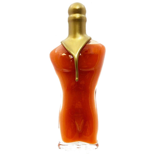 Hot Sauce Adam Glass bottle with Gold Wax Finish  Heat 6
