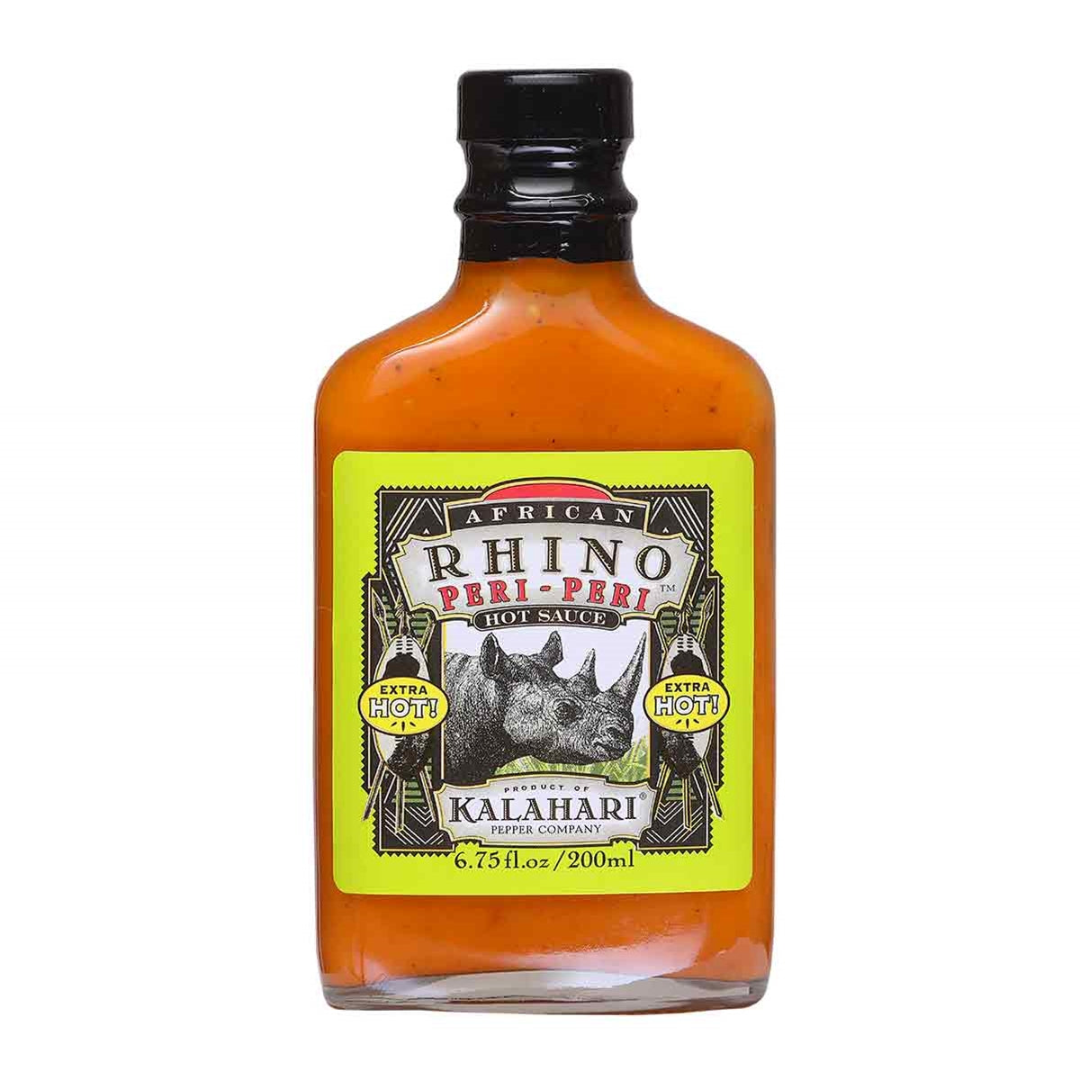 Hot Sauce African Rhino Per Peri Extra Hot 6.75 oz Flask Heat 9