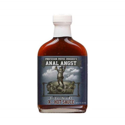 Hot Sauce Anal Angst Professor Payne InDeAss's Butt Blazin #4 X 5.7 oz Flask  Heat 9