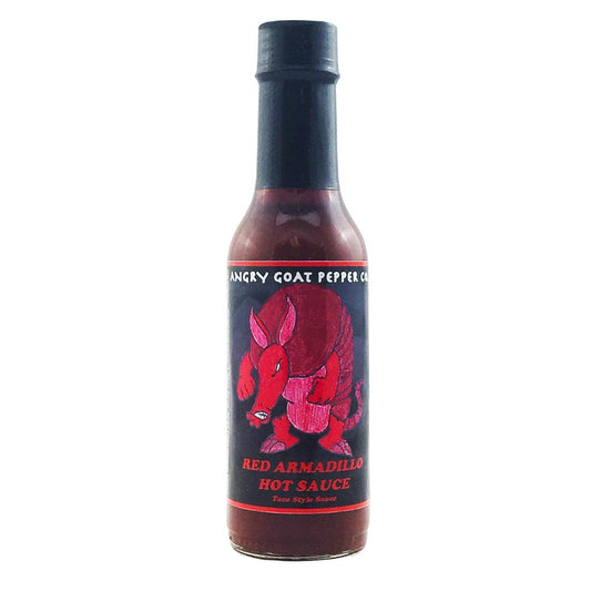 Hot Sauce Angry Goat Pepper Co Red Armadillo Taco Style 5 oz Heat 3