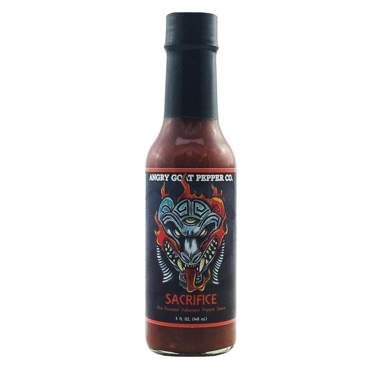 Hot Sauce Angry Goat Pepper Co Sacrifice Fire Roasted Habanero 5 oz Heat 6