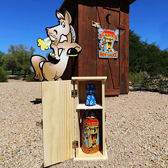 Hot Sauce Ass Blaster In Wooden Outhouse 5 oz Heat 10 Arizona
