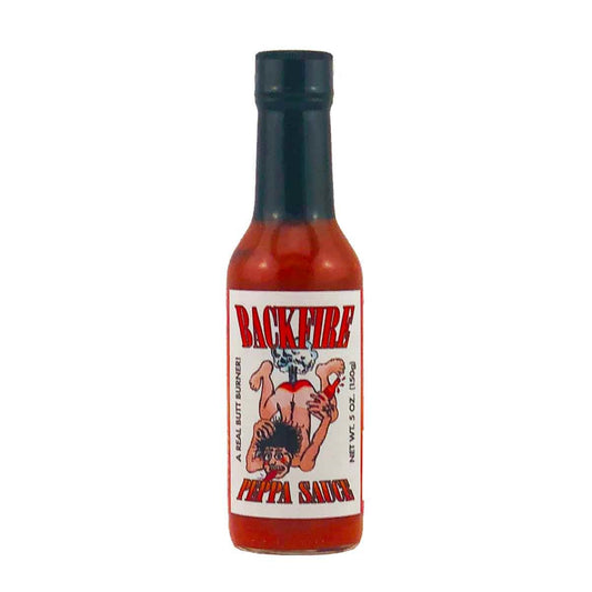 Hot Sauce Backfire A Real Butt Burner naked man ass up blowing 5 oz Heat 7