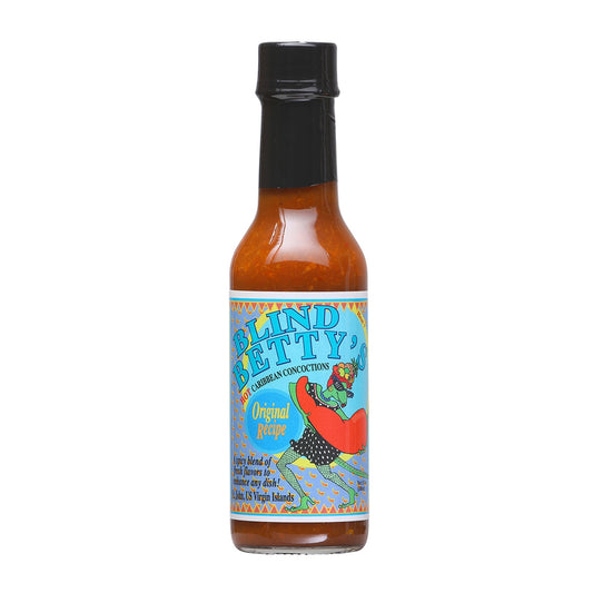 Hot Sauce Blind Bettys Hot Caribbean Original 5 oz Heat 7 St John Us Virgin Islands