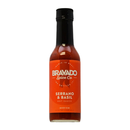 Hot Sauce Bravado Spice Co Serrano & Basil Medium 5 oz Heat 5