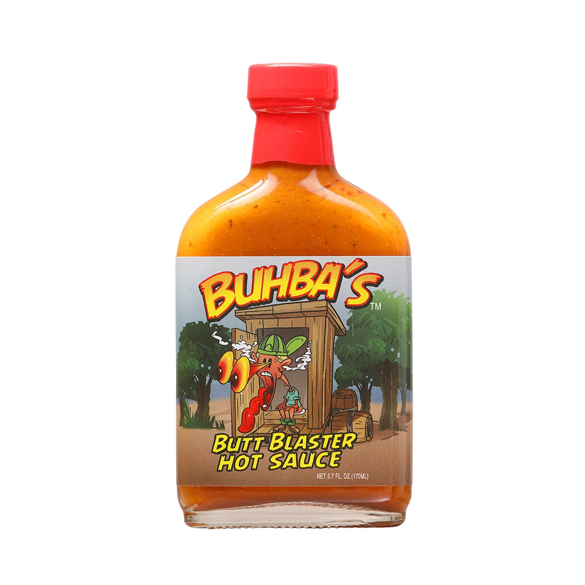 Hot Sauce Buhbas Butt Blaster 5.7 oz Flask Heat 8