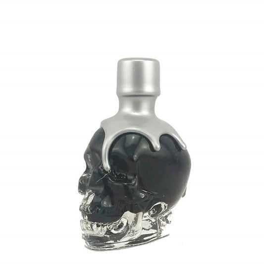 Hot Sauce Burn Sauces 2 Million Scoville Unit Extract Severe Burn Artifact in Glass Skull with Silver Wax Finish  1.7 oz Heat 10+++ Extract