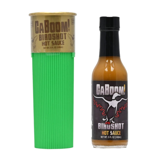 Hot Sauce CaBoom! Birdshot 5 oz in Green Shotgun Shell  Heat 10+++Extract