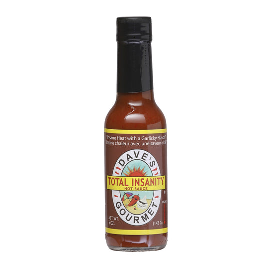 Hot Sauce Daves Gourmet Total Insanity Insane Heat with Garlicky 5 oz San Francisco California Heat 9 Extract