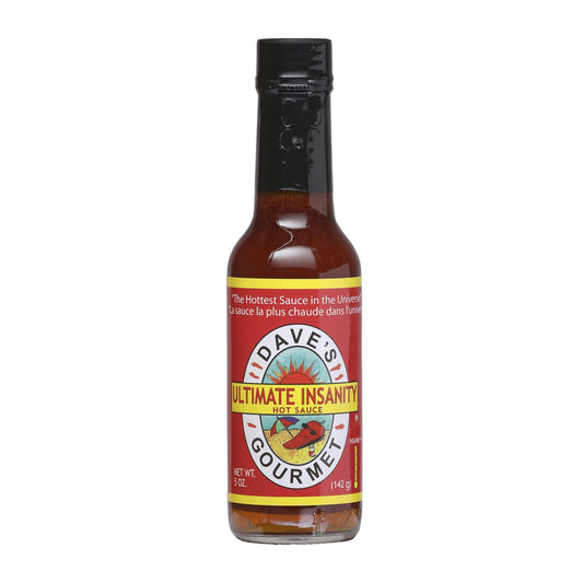 Hot Sauce Daves Gourmet Ultimate Insanity 5oz The Hottest Sauce in the Universe Red Label 10+++ Extract