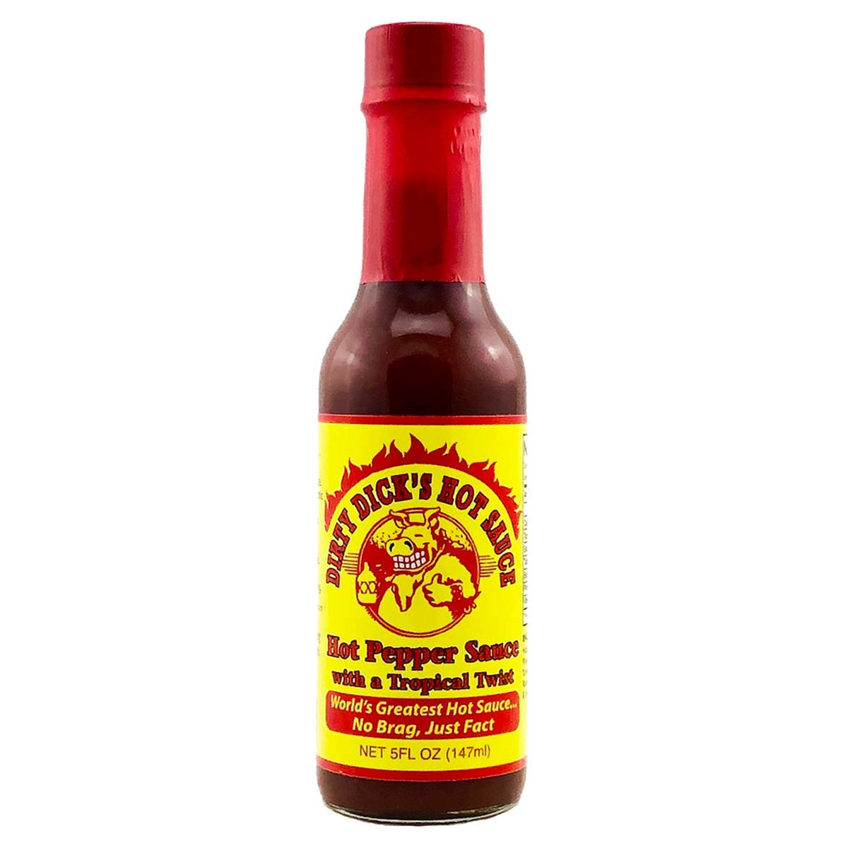 Hot Sauce Dirty Dick's Hot Pepper With a Tropical Twist 5 oz Heat 6
