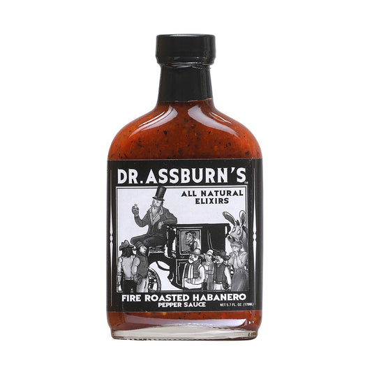 Hot Sauce Dr Assburns Fire Roasted Habanero 5.7 oz Flask Heat 8
